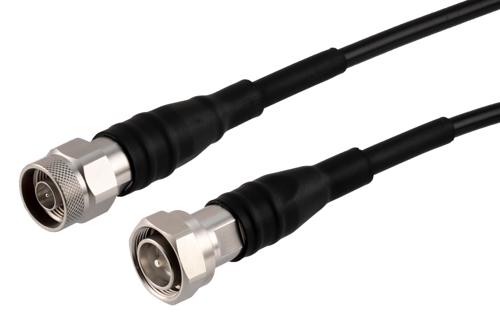 4.3-10 オス ～ N オス 低 PIM ケーブル, TCOM-240 同軸, Times Microwave 製品使用