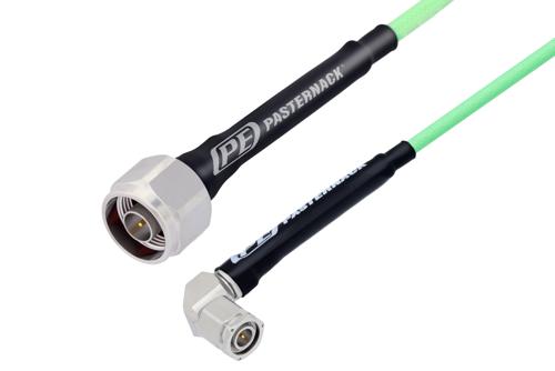 N オス 〜 TNC オス 直角ケーブル、PE-P142LL 同軸、ダブル熱収縮チューブ