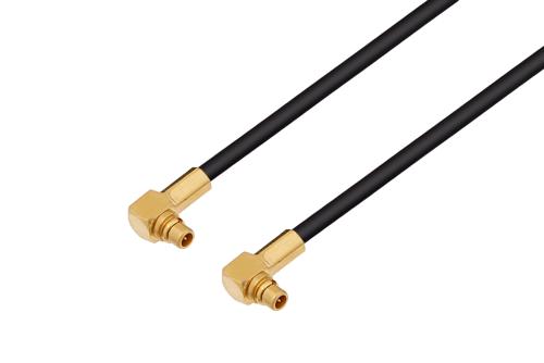 MMCX Plug Right Angle to MMCX Plug Right Angle Cable Using LMR-100 Coax with 270 Deg. Clock