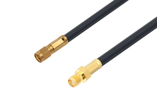 SMA メス 〜 SMA オス、低損失ケーブル、LMR-240 同軸、鉛フリーはんだ