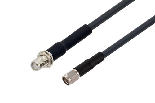 SMA オス 〜 SMA メス バルクヘッドケーブル、LMR-195 同軸、熱収縮チューブ