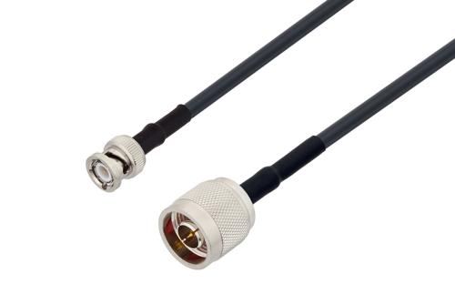 N オス 〜 BNC オス ケーブル、LMR-195 同軸、熱収縮チューブ