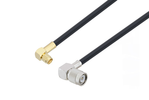 SMA オス直角 〜 TNC オス直角 ケーブル、LMR-240-UF 同軸