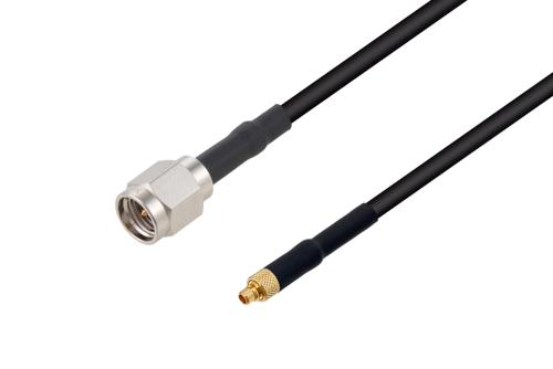MMCX プラグ 〜 SMA オス ケーブル、LMR-100 同軸 、熱収縮チューブ付