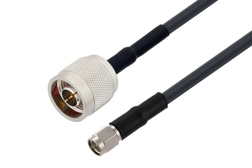 N オス 〜 SMA オス ケーブル、LMR-195 同軸、熱収縮チューブ