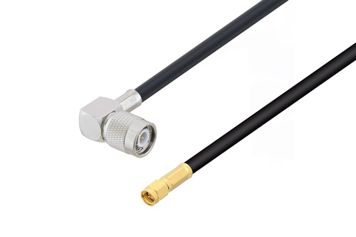 SMA オス 〜 TNC オス 直角ケーブル、LMR-240-UF 同軸
