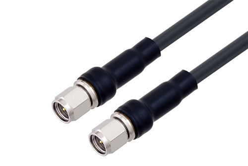SMA オス 〜 SMA オス ケーブル、LMR-200 同軸、鉛フリーはんだ