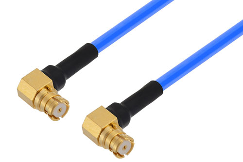 SMP メス 直角 ～ SMP メス 直角 ケーブル, PE-P086 同軸