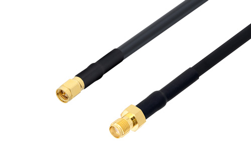 SMA オス 〜 SMA メス ケーブル、LMR-240-UF 同軸、熱収縮チューブ