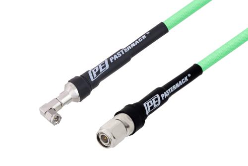 TNC オス ～ SMA オス 直角 ケーブル, PE-P300LL 同軸 , 鉛フリーはんだ