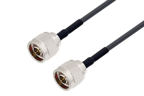 N オス 〜 N オス ケーブル、LMR-240-UF 同軸、熱収縮チューブ