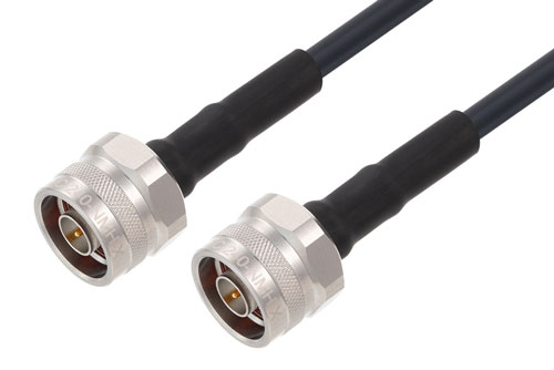 N Male to N Male Cable Using LMR-240-UF Coax , LF Solder