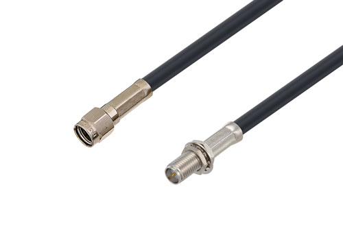 逆極性 SMA オス 〜 逆極性 SMA メス バルクヘッドケーブル、LMR-195 同軸、鉛フリーはんだ