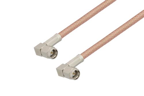 SMA オス 直角 〜 SMA オス 直角ケーブル、PE-P195 同軸