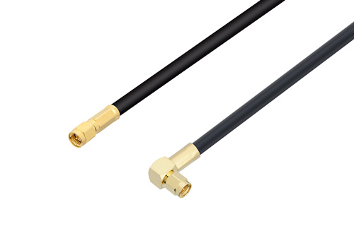 SMA オス 〜 SMA オス 直角ケーブル、LMR-240-UF 同軸