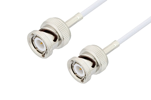 BNC オス 〜 BNC オス ケーブル、RG188 同軸、鉛フリーはんだ