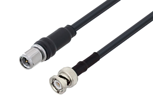 SMA Male to BNC Male Cable Using LMR-195 Coax with HeatShrink