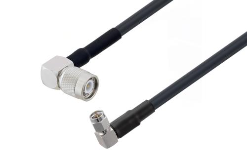 SMA オス直角 ～ TNC オス直角, ケーブル LMR-240 同軸 , 鉛フリーはんだ