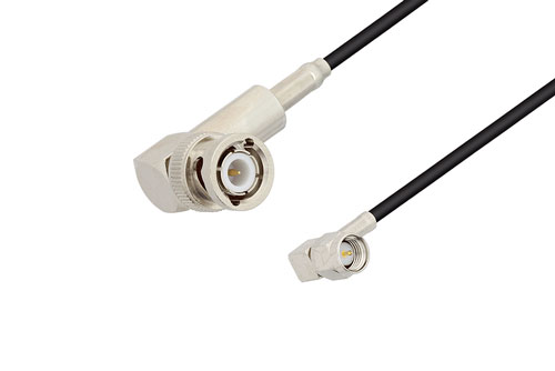 SMA オス 直角 ～ BNC オス 直角 低損失ケーブル, LMR-100 同軸