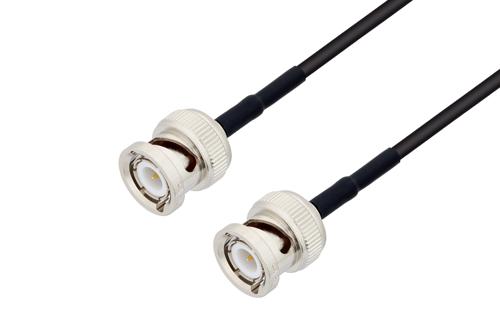 BNC オス 〜 BNC オス ケーブル、LMR-100 同軸、熱収縮チューブ