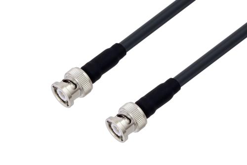 BNC オス 〜 BNC オス、低損失ケーブル、LMR-240 同軸、鉛フリーはんだ