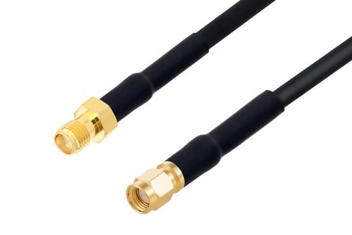 逆極性 SMA オス 〜 逆極性 SMA メス ケーブル、LMR-240 同軸、熱収縮チューブ