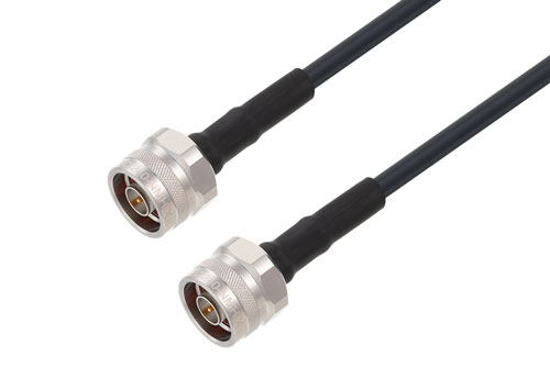 N オス 〜 N オス ケーブル、LMR-240-DB 同軸、熱収縮チューブ