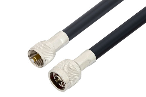 N オス 〜 UHF オス ケーブル、LMR-400 同軸 、鉛フリーはんだ