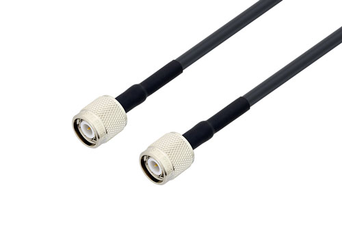 TNC オス ～ TNC オス 低損失ケーブル, LMR-240-DB 同軸, 熱収縮チューブ付