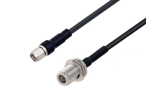 SMA オス 〜 N メス バルクヘッドケーブル、LMR-200 同軸
