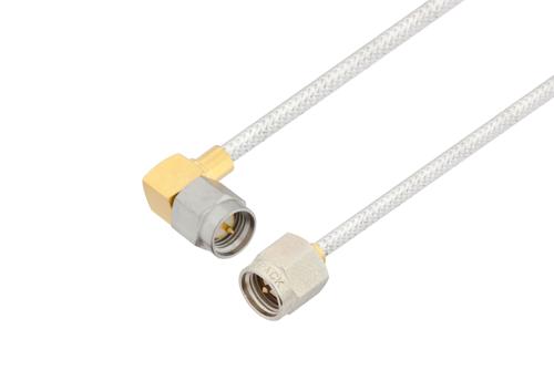 SMA オス 〜 SMA オス 直角ケーブル、PE-SR405FL 同軸