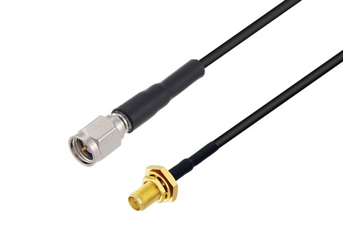 SMA オス 〜 SMA メス バルクヘッドケーブル、LMR-100 同軸