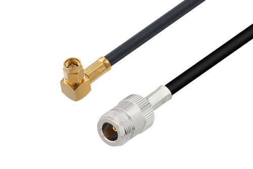 SMA オス 直角 〜 N メス ケーブル、LMR-240 同軸