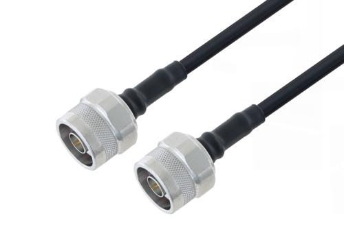 N オス 〜 N オス ケーブル、LMR-200-UF 同軸、熱収縮チューブ