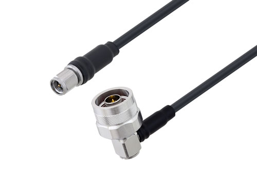 SMA オス 〜 N オス 直角ケーブル、LMR-195 同軸