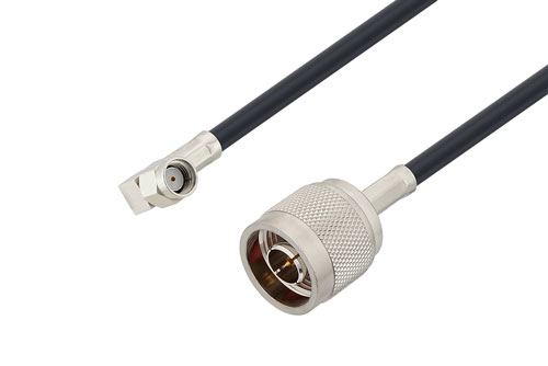 逆極性 SMA オス 直角 〜 N オス ケーブル、LMR-195 同軸