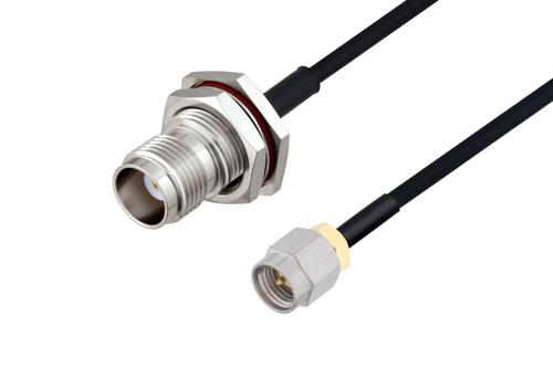 SMA オス 〜 TNC メス バルクヘッドケーブル、PE-SR405FLJ 同軸