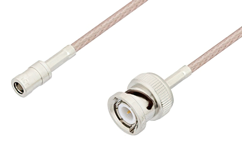 SMB Plug to BNC Male Cable Using RG316 Coax, LF Solder, RoHS
