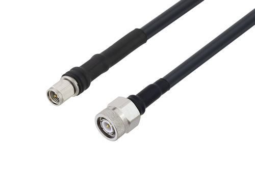 SMA オス 〜 TNC オス ケーブル、LMR-240-UF 同軸、熱収縮チューブ
