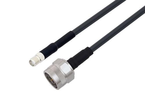 SMA メス 〜 N オス ケーブル、LMR-195 同軸、二重熱収縮チューブ