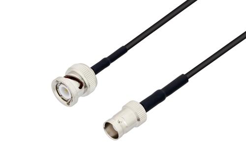 BNC オス 〜 BNC メス ケーブル、RG174 同軸、熱収縮チューブ
