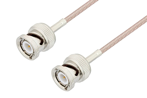 BNC オス 〜 BNC オス ケーブル、75 Ω RG179 同軸