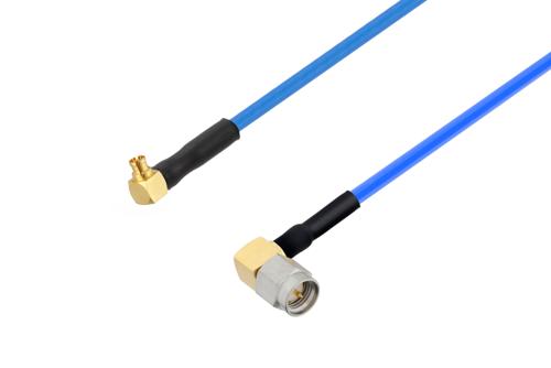 SMA オス 直角 〜 Mini SMP メス 直角ケーブル、PE-P086 同軸