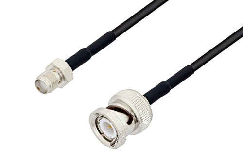 SMA Female to BNC Male Cable Using RG174 Coax
