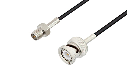 逆極性 SMA メス 〜 BNC オス ケーブル、RG174 同軸