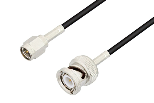 SMA オス 〜 BNC オス ケーブル、PE-B100 同軸