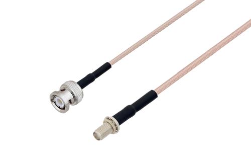 SMA Female Bulkhead to BNC Male Cable Using RG316-DS Coax