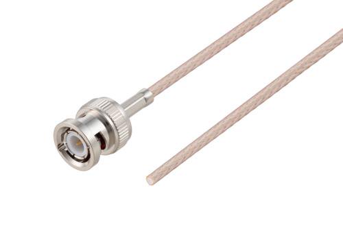 BNC Male to Straight Cut Lead Cable Using RG316-DS Coax, RoHS