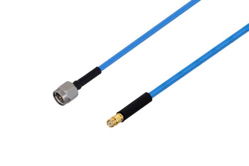 SMA オス 〜 SMP メス ケーブル、PE-P086 同軸、熱収縮チューブ、鉛フリーはんだ