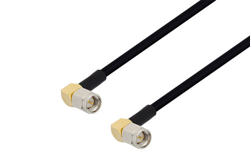 SMA オス 直角 〜 SMA オス 直角ケーブル、PE-SR402FLJ 同軸